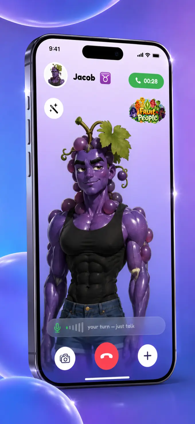 Voice call with a Fruit Person